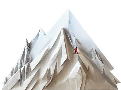 skiturowiec w górach