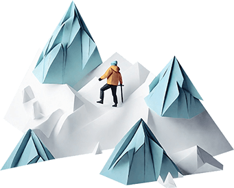 Na grani podczss kursu turystyki wysokogórskiej - styl origami.